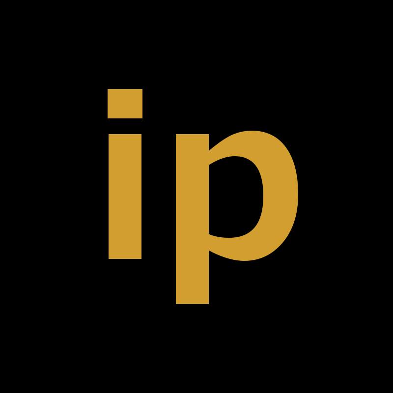 Logo with the letters "ip"
